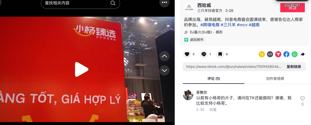 小杨哥徒弟在TikTok杀疯了